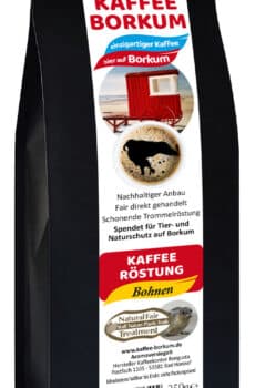 Verpackung Kaffee Borkum Bohnen